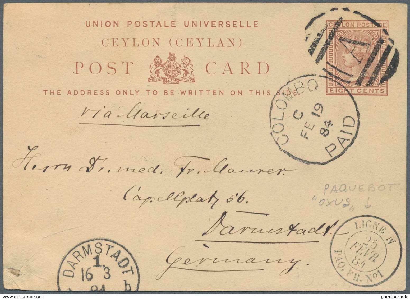 22364 Ceylon / Sri Lanka: 1879-1940's: Collection of 46 postal stationery items used, with postcards, repl