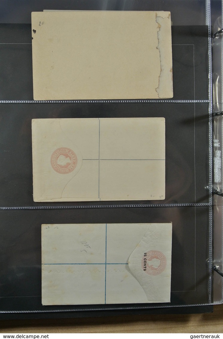 22373 Ceylon / Sri Lanka: Album with 44 mint and used old stationeries of Ceylon.