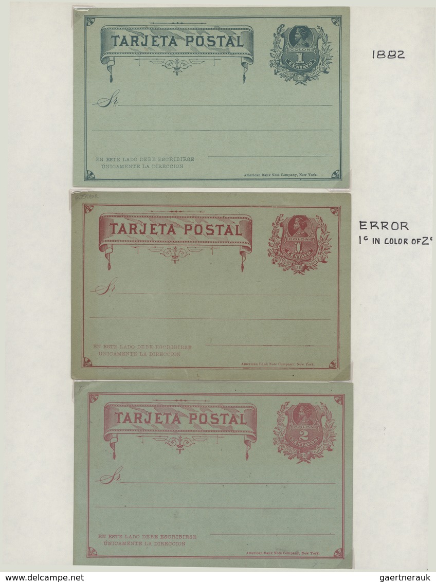 22378 Chile - Ganzsachen: 1872/1911, Collection With Ca.60 Different Mint Postal Stationeries, Comprising - Chili