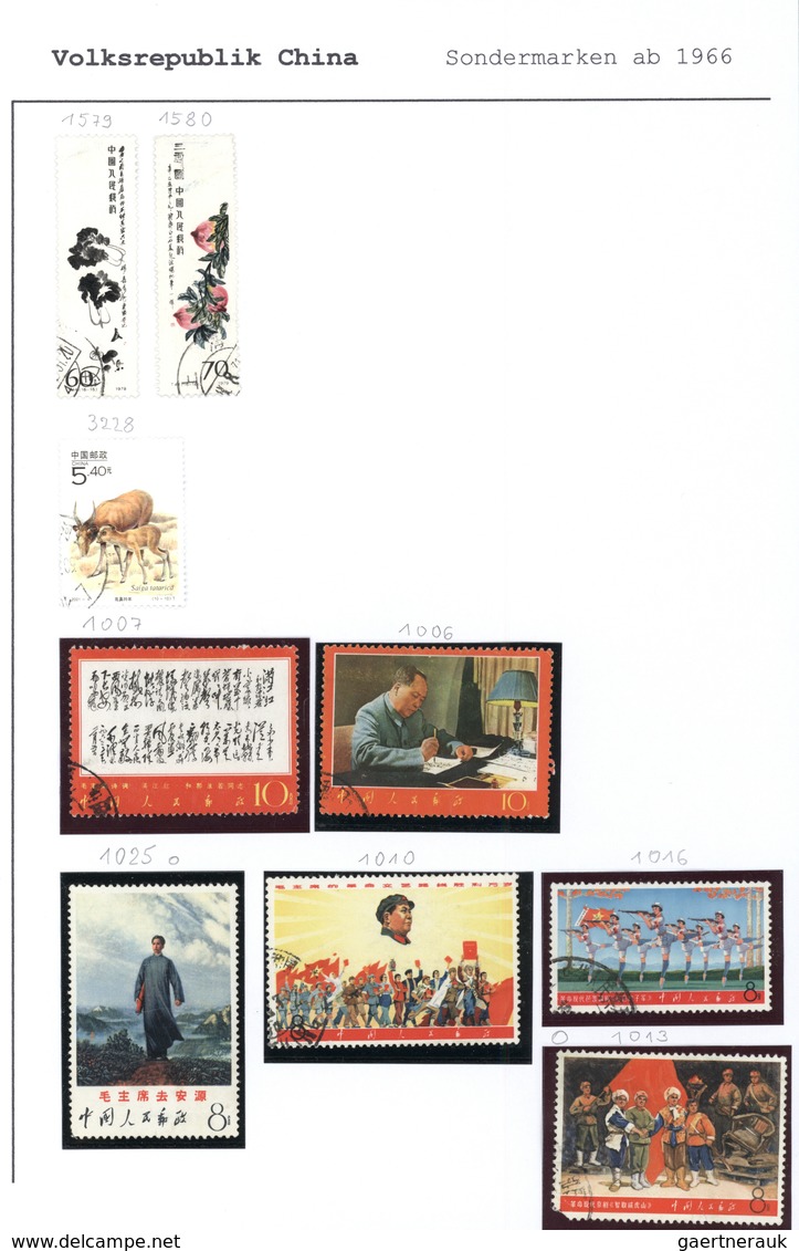 22382 China: 1880/2000 (ca.), All Chinese Area, Used And Mint Collection In A Binder On Leaves, From 1ca. - Autres & Non Classés