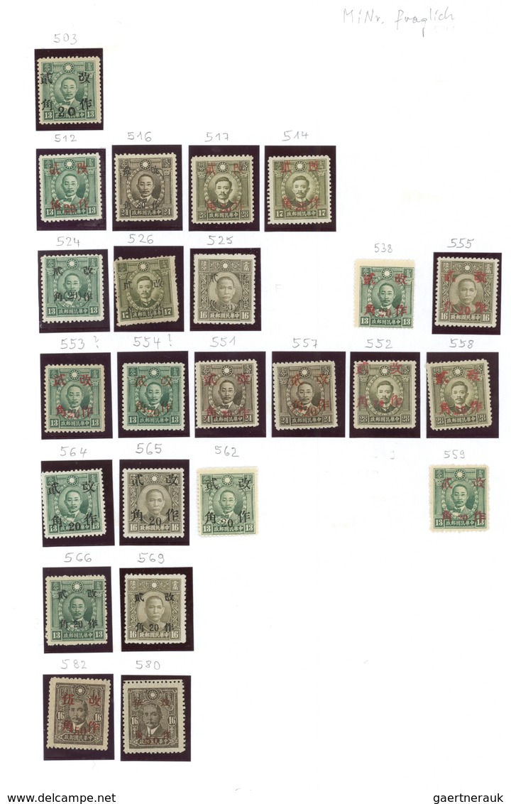 22382 China: 1880/2000 (ca.), All Chinese Area, Used And Mint Collection In A Binder On Leaves, From 1ca. - Autres & Non Classés