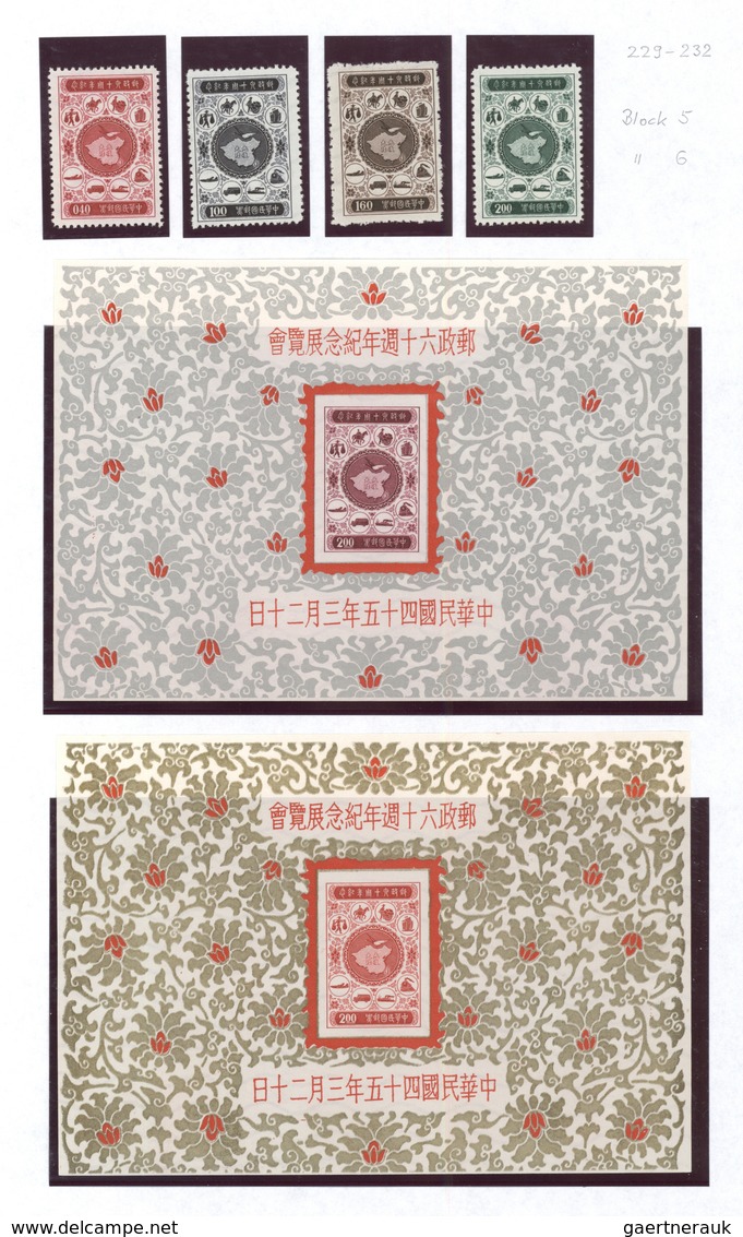 22382 China: 1880/2000 (ca.), All Chinese area, used and mint collection in a binder on leaves, from 1ca.