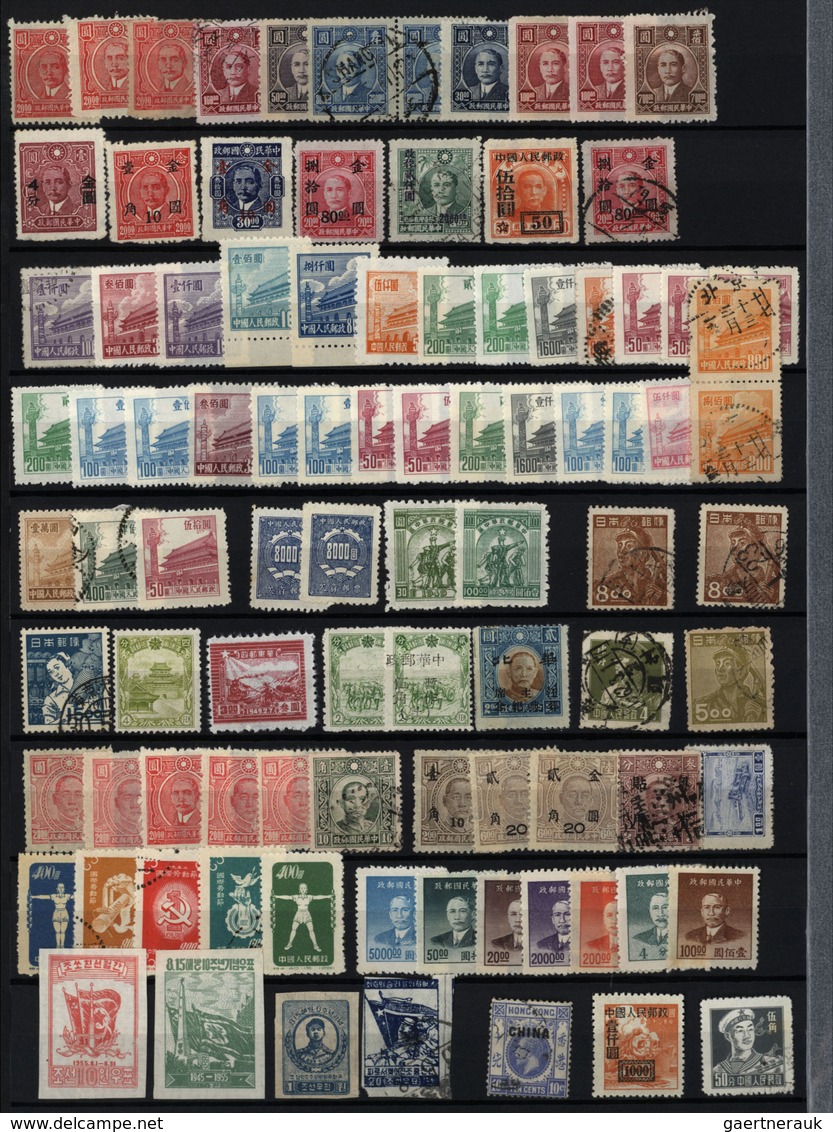 22383 China: 1888/1955 (ca.), mainly used in two large Lindner stockbooks inc. pairs/strips/blocks