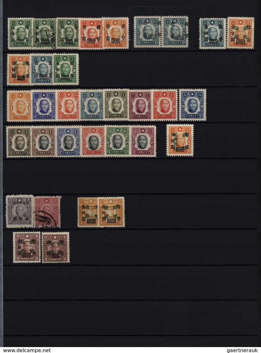 22383 China: 1888/1955 (ca.), mainly used in two large Lindner stockbooks inc. pairs/strips/blocks