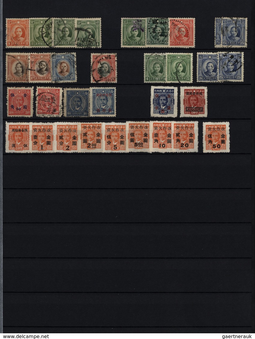 22383 China: 1888/1955 (ca.), mainly used in two large Lindner stockbooks inc. pairs/strips/blocks