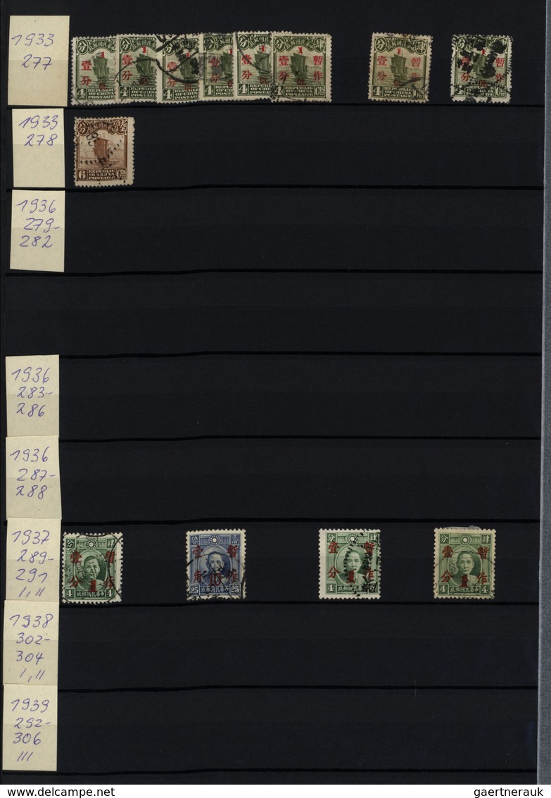 22383 China: 1888/1955 (ca.), mainly used in two large Lindner stockbooks inc. pairs/strips/blocks