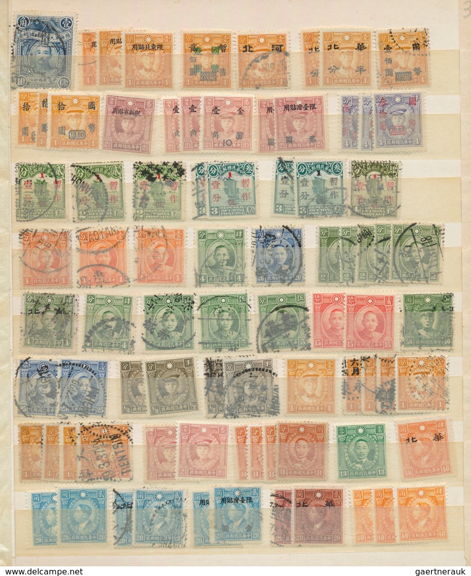 22388 China: 1898/1949, old stockbook incl. several coiling dragons, Sun Yatsen issues etc., the early yea