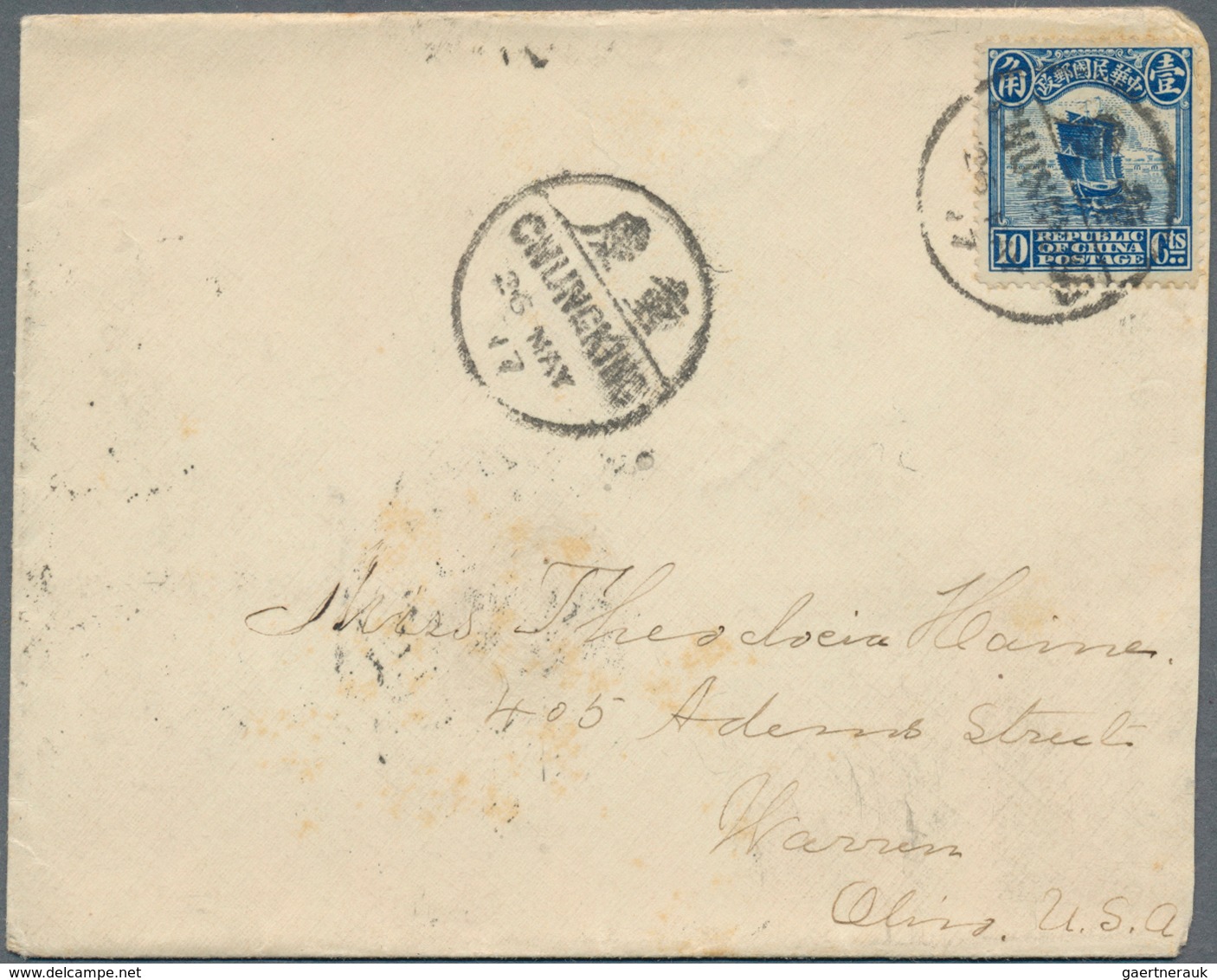 22390 China: 1899/1926 (ca.), mostly bisected bilingual postmark on coiling dragons to junks (137) plus on