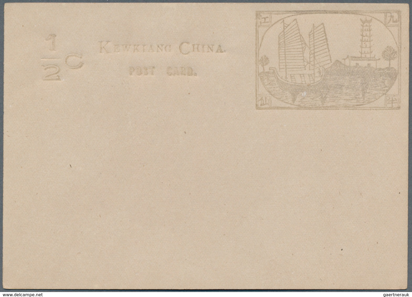 22410 China - Ganzsachen: Local Posts, Mint Stationery, Kewking Card 1/2 C. (7, Shades), Chinkiang Card 1 - Cartes Postales