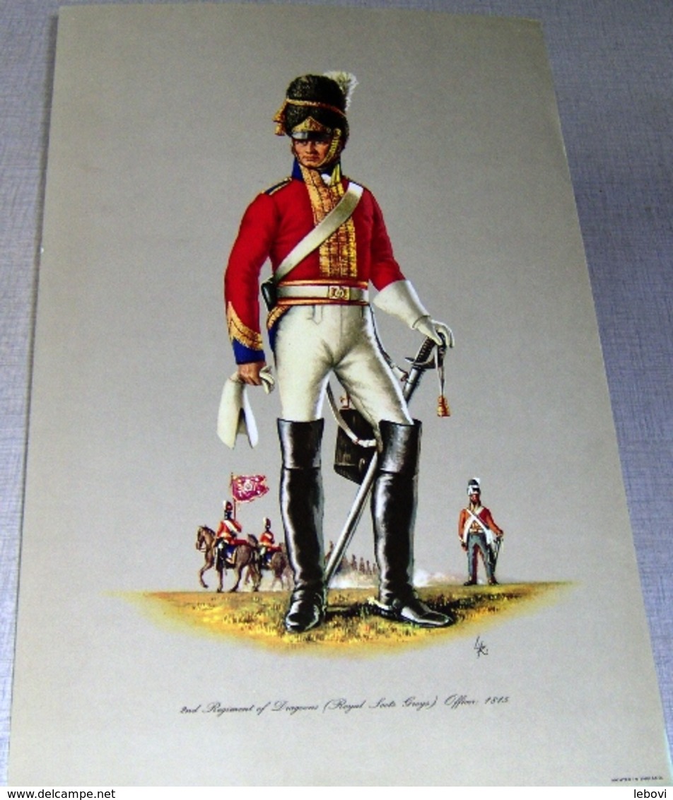 Illustration « 2nd Regiment Of Dragoons (Royal Scots Greys.  Officer.  1815 – Patrician Art Products Ltd - Lithographies