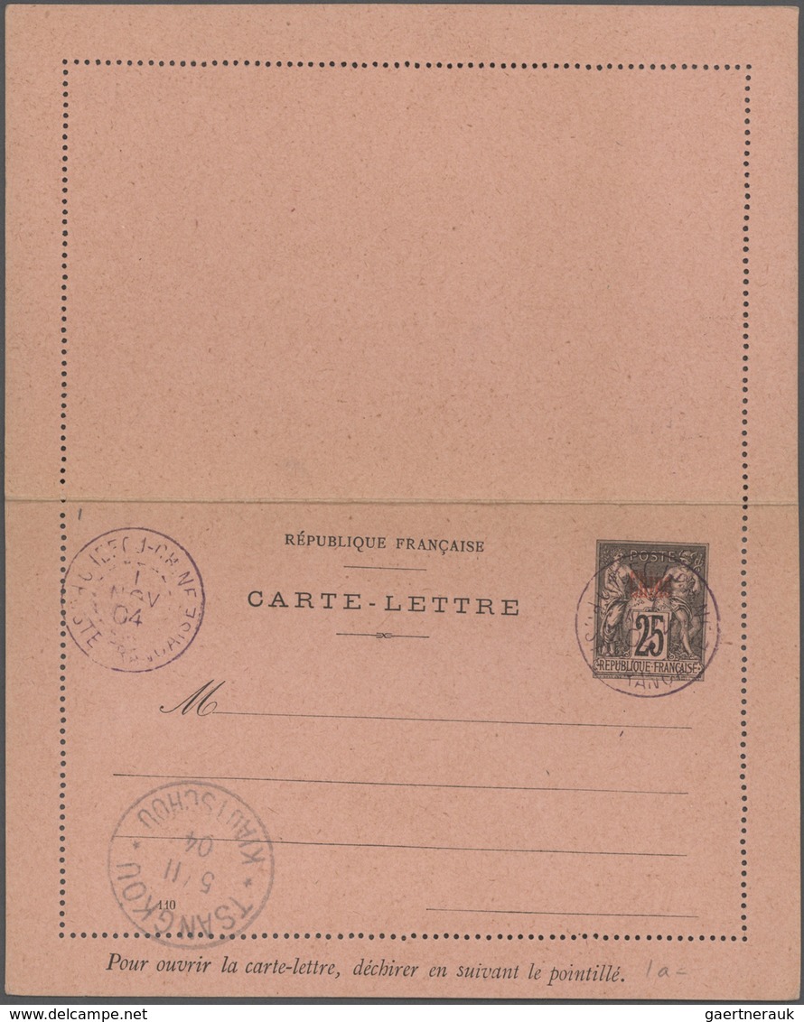 22420 China - Fremde Postanstalten / Foreign Offices: France, 1896/1904, Cards 10 C. (2) Used Han-keou Or - Autres & Non Classés