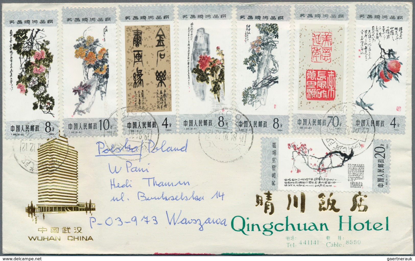 22453 China - Volksrepublik: 1965/87, Covers (14), Used Ppc (2) To West Germany, Inc. Several With Complet - Autres & Non Classés