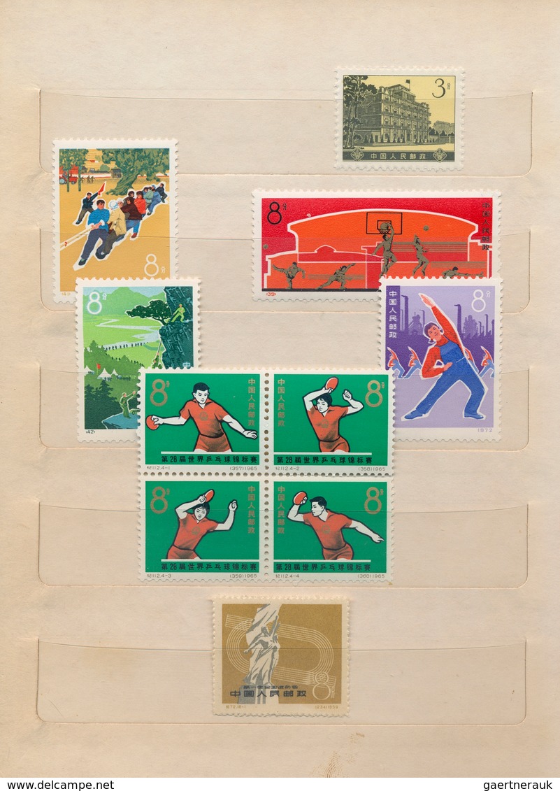 22470 China - Volksrepublik: 1955/76 (ca.), Mint Never Hinged MNH Or Unused No Gum As Issued In Original " - Autres & Non Classés