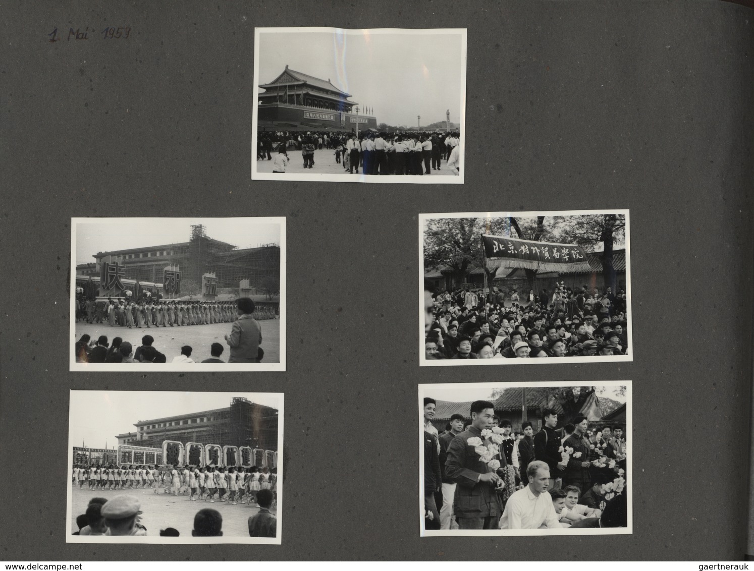 22473 China - Volksrepublik - Besonderheiten: 1957/1959: Fotoalbum China, U.a. Bilder Vom Besuch Otto Grot - Autres & Non Classés