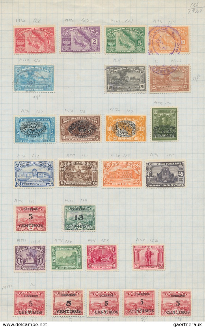 22477 Costa Rica: 1862/1990 (ca.), Used And Mint Collection/accumulation On Leaves/stockpages, Main Value - Costa Rica