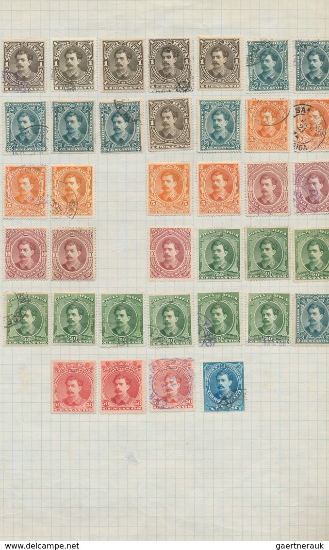 22477 Costa Rica: 1862/1990 (ca.), used and mint collection/accumulation on leaves/stockpages, main value