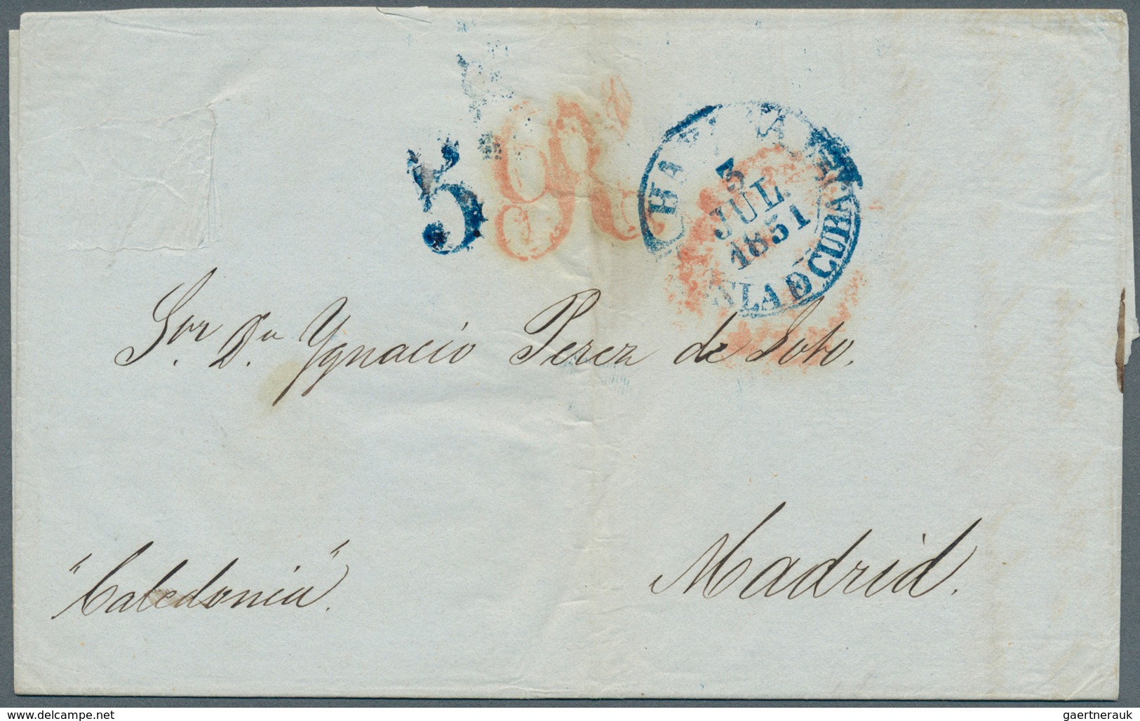 22480 Cuba: 1840 - 1968 (ca.), lot of 136 items with many better ones, including interesting cancellations