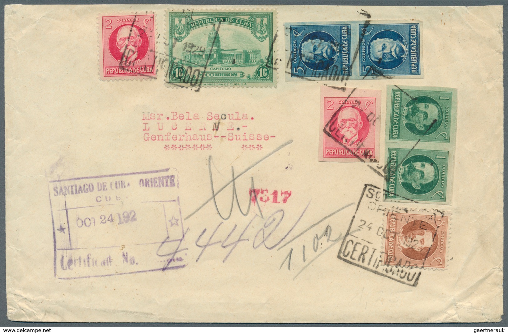 22480 Cuba: 1840 - 1968 (ca.), lot of 136 items with many better ones, including interesting cancellations