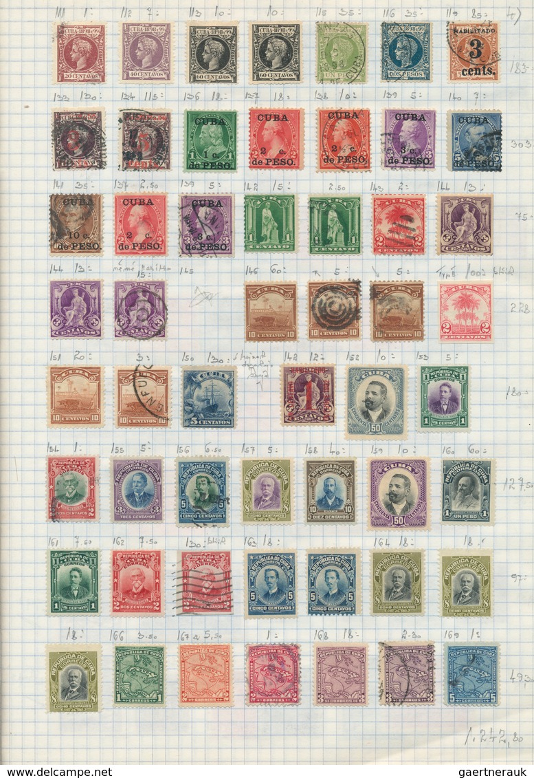 22483 Cuba: 1873/1980 (ca.), Used And Unused Collection Arranged On Pages, From Good Section Spanish Colon - Autres & Non Classés