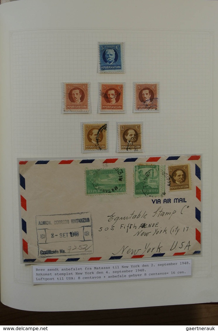 22486 Cuba: 1875-1958. Well filled, mint hinged and used collection Cuba 1875-1958 in 2 blanc albums, incl