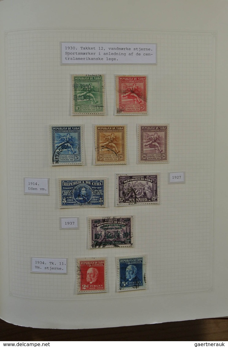 22486 Cuba: 1875-1958. Well filled, mint hinged and used collection Cuba 1875-1958 in 2 blanc albums, incl