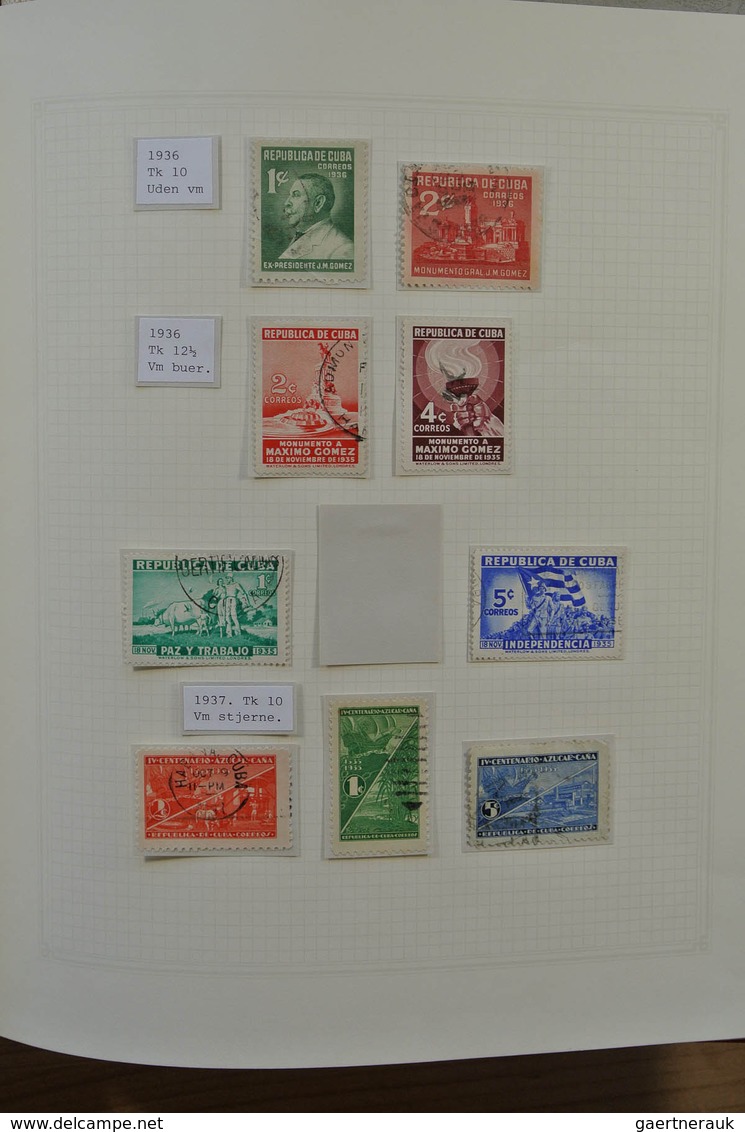 22486 Cuba: 1875-1958. Well filled, mint hinged and used collection Cuba 1875-1958 in 2 blanc albums, incl