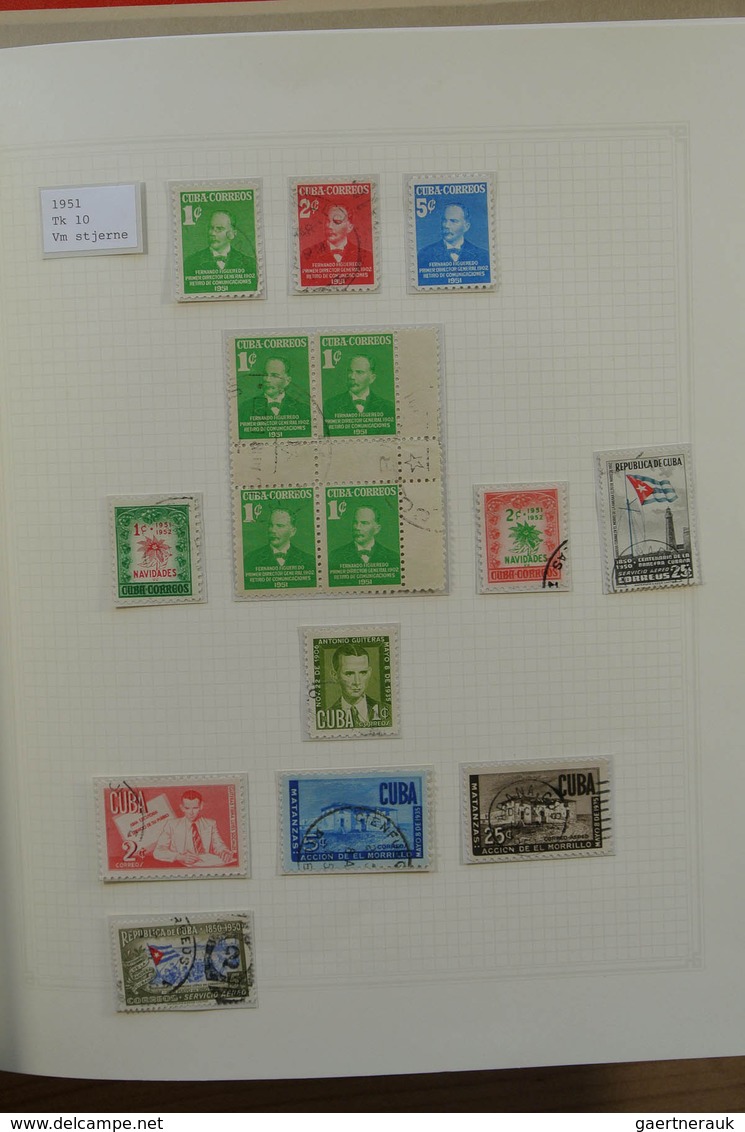 22486 Cuba: 1875-1958. Well filled, mint hinged and used collection Cuba 1875-1958 in 2 blanc albums, incl