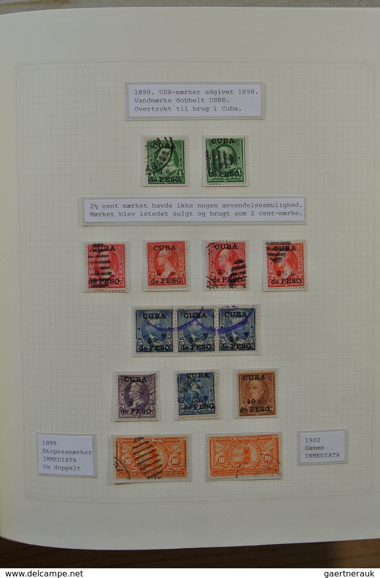 22486 Cuba: 1875-1958. Well filled, mint hinged and used collection Cuba 1875-1958 in 2 blanc albums, incl