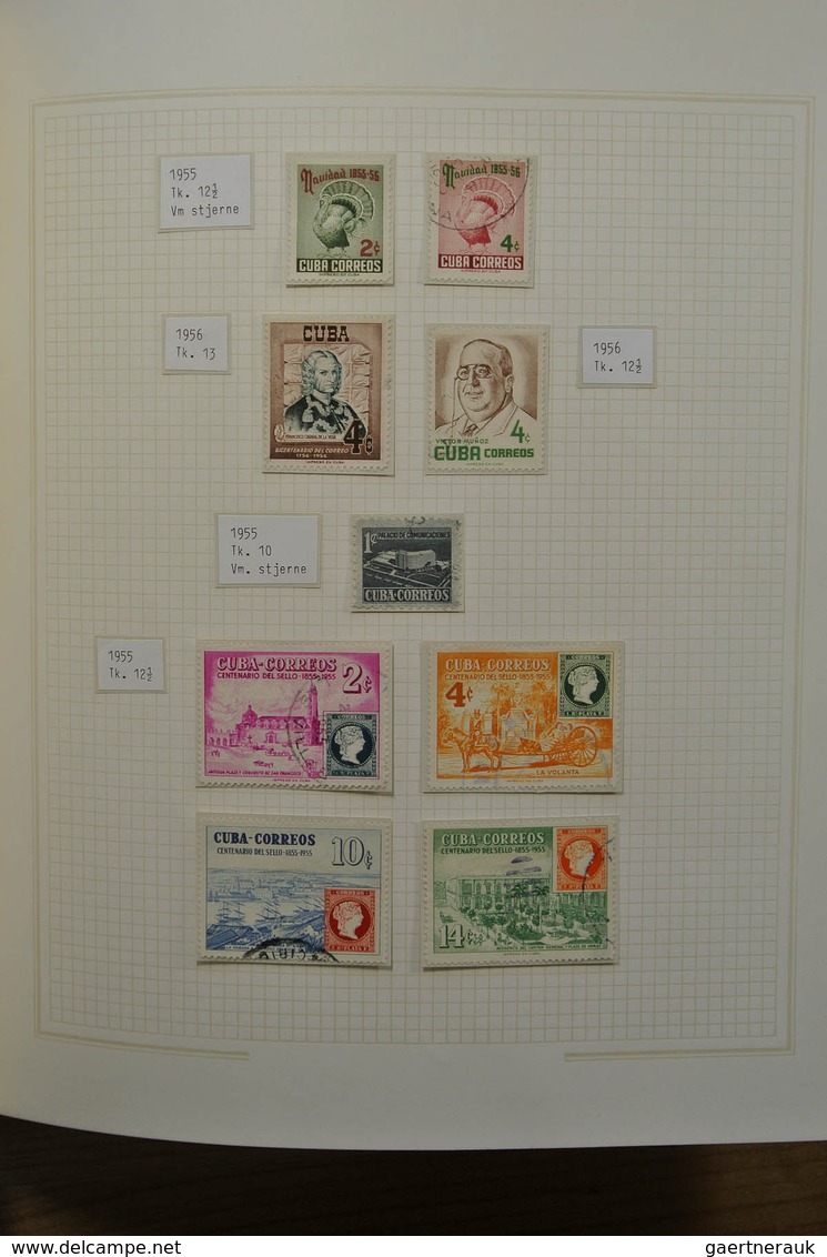 22486 Cuba: 1875-1958. Well filled, mint hinged and used collection Cuba 1875-1958 in 2 blanc albums, incl