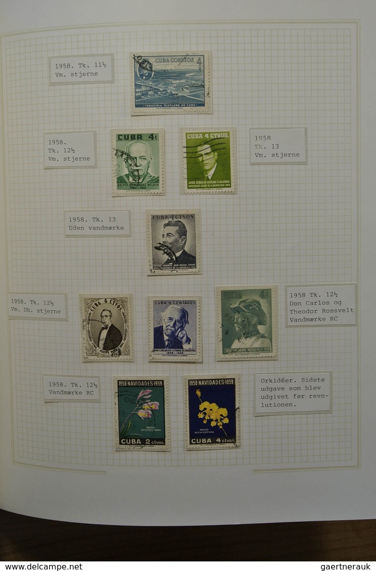 22486 Cuba: 1875-1958. Well filled, mint hinged and used collection Cuba 1875-1958 in 2 blanc albums, incl