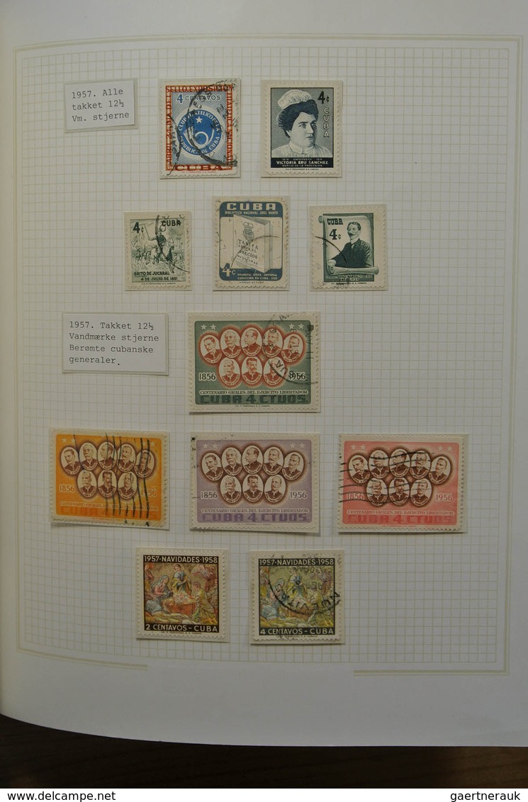 22486 Cuba: 1875-1958. Well filled, mint hinged and used collection Cuba 1875-1958 in 2 blanc albums, incl