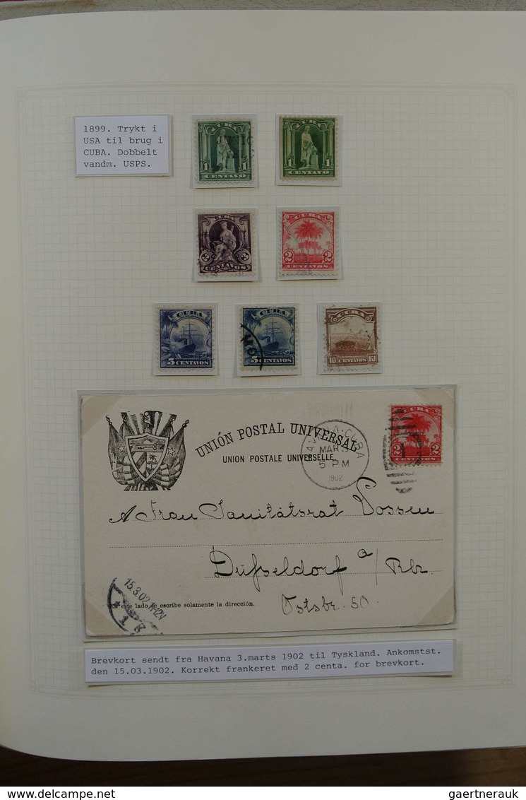 22486 Cuba: 1875-1958. Well filled, mint hinged and used collection Cuba 1875-1958 in 2 blanc albums, incl