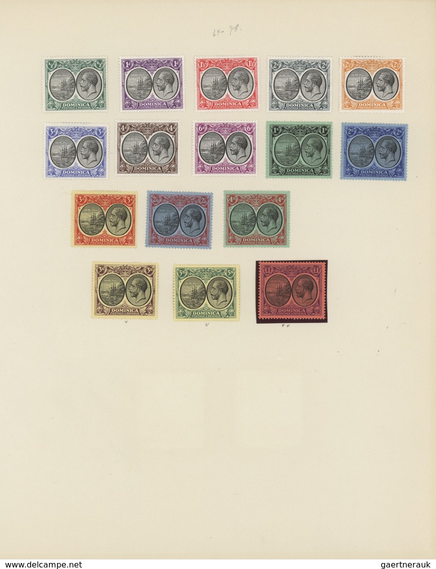 22501 Dominica: 1877-86, Collection Mint And Used On Four Album Leaves Including SG 9 Mint Hinged And Othe - Dominique (...-1978)