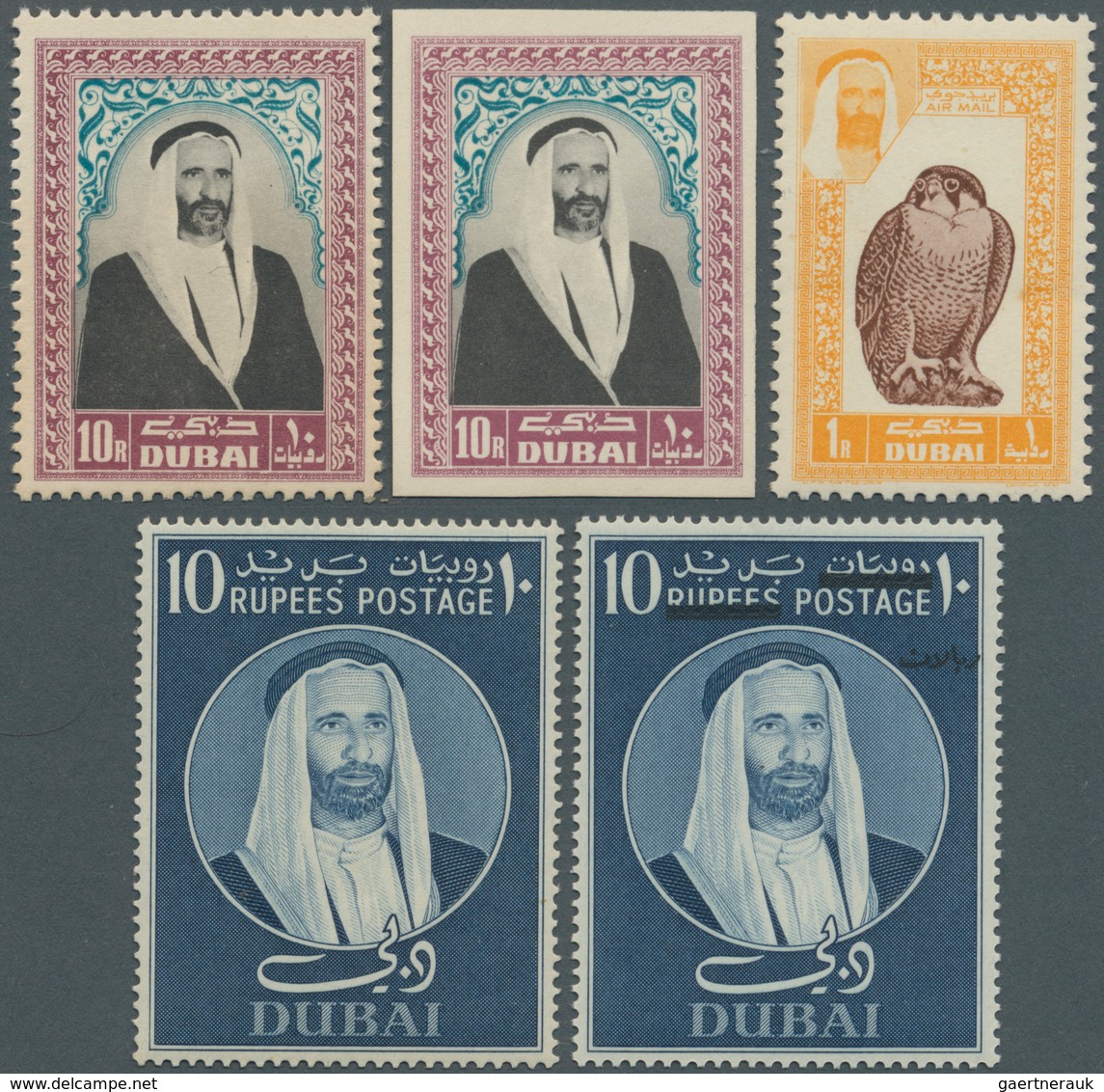 22511 Dubai: 1963/1967, Collection In Large Stockbook With Many Complete Sets Incl. Definitives, Imperf. I - Dubai