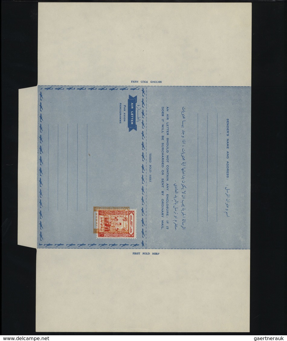 22539 Dubai: 1964, Collection Of 21 Unused Airlettersheets, Mainly Unfolded, Designs "Boy Scouts" And "Dho - Dubai