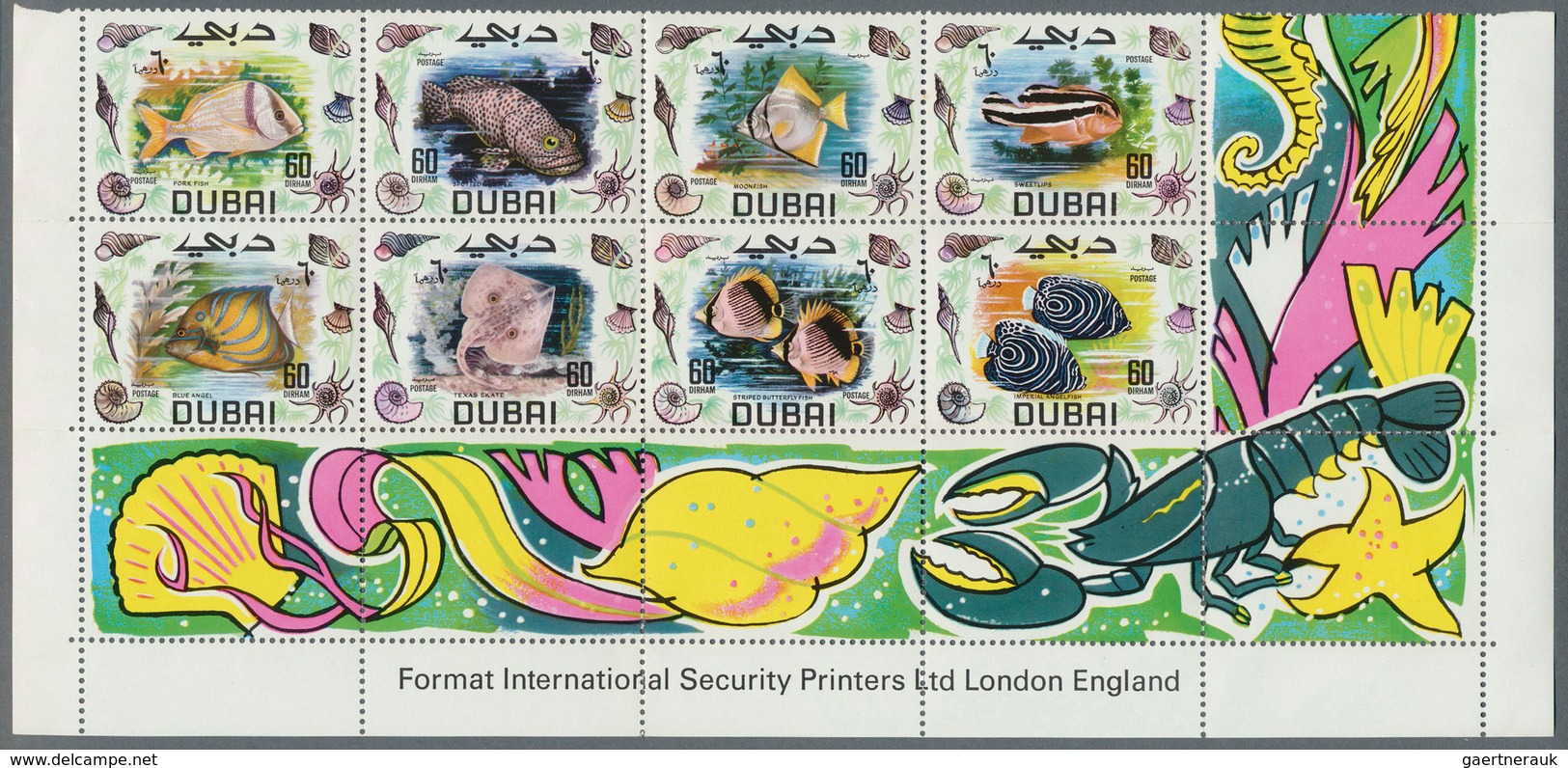 22551 Dubai: 1969/1972, U/m Assortment Of Chiefly Complete Issues, All Within Units. Michel Cat.value Appr - Dubai