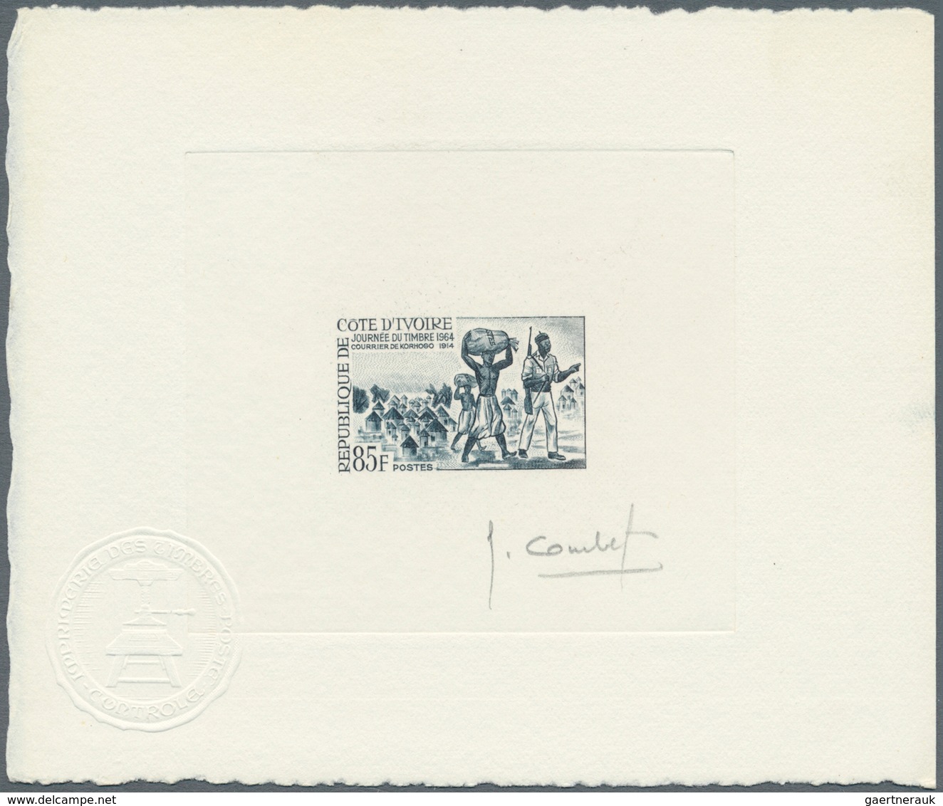 22560 Elfenbeinküste: 1964/1976 (approx). Collection Of 10 Different Epreuves D'artiste Signée Showing Var - Briefe U. Dokumente