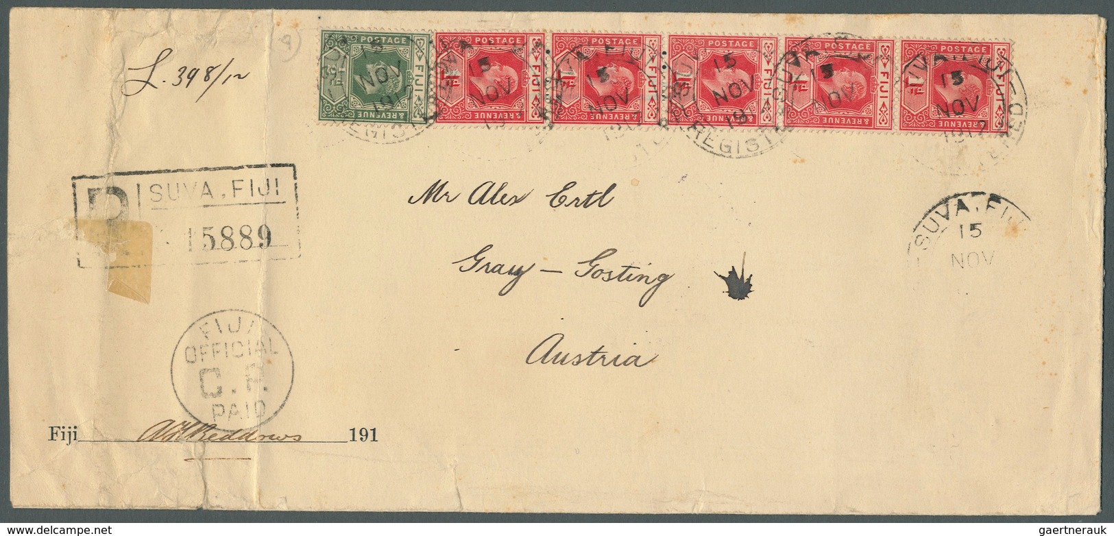 22565 Fiji-Inseln: 1900/1980 (ca.), Accumulation With About 52 Postal Stationeries (postcards, Lettercards - Fidji (...-1970)