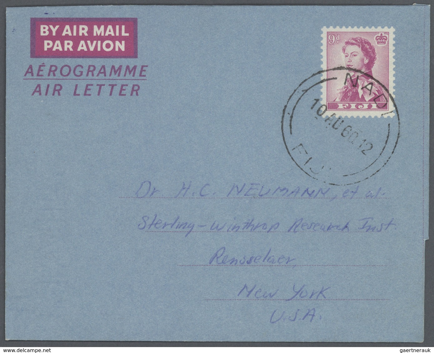 22566 Fiji-Inseln: 1944/1990 (ca.), Accumulation With About 540 Unused And Used/CTO Airletters And AEROGRA - Fidji (...-1970)