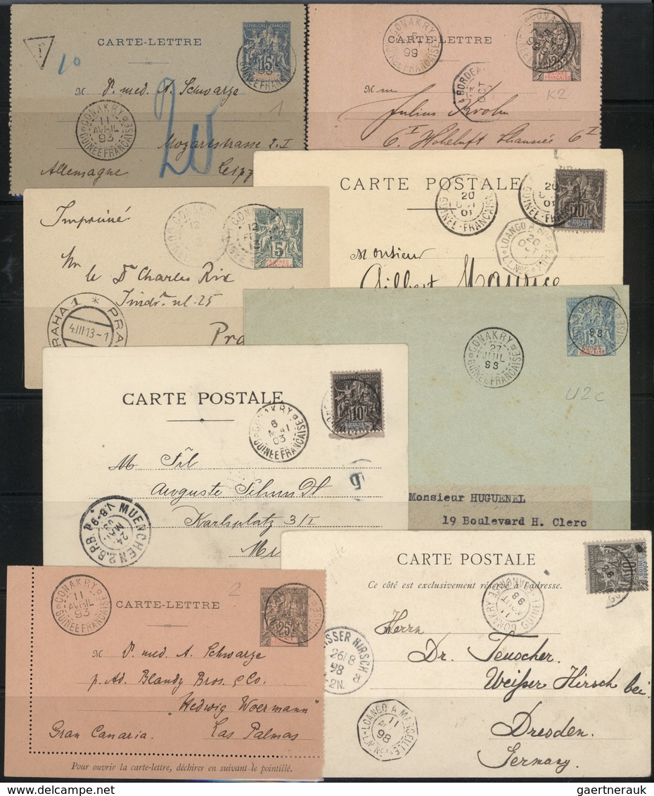 22568 Französisch-Guinea: 1893/1913, Collection On Stockpages Incl. Groupe Series And Especially 57 Entire - Autres & Non Classés