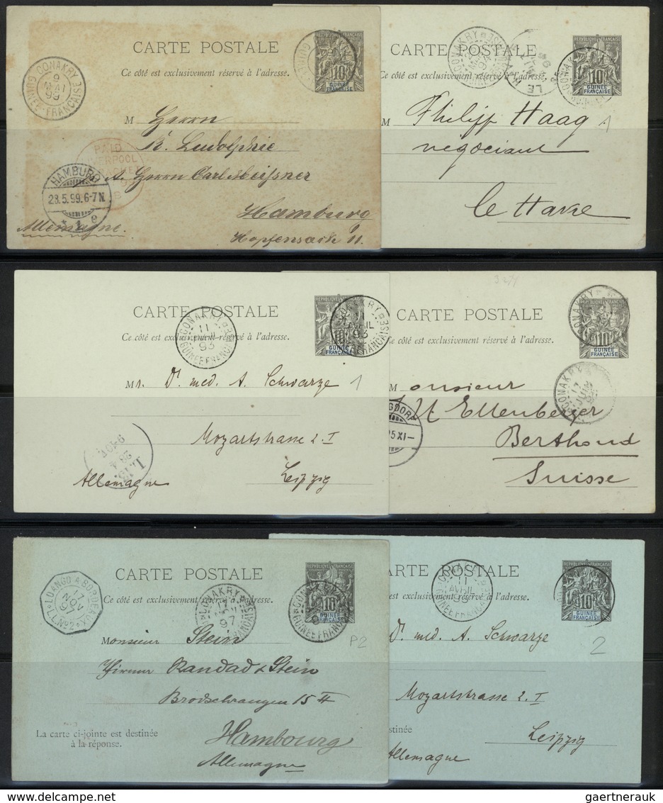 22568 Französisch-Guinea: 1893/1913, Collection On Stockpages Incl. Groupe Series And Especially 57 Entire - Autres & Non Classés