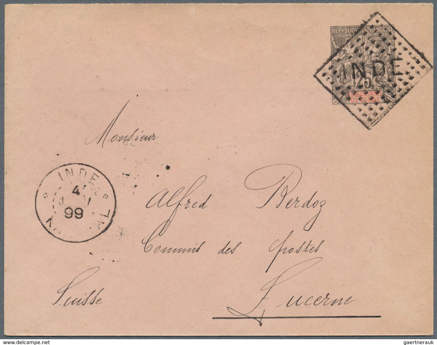 22572 Französisch-Indien: 1865/1914, Collection On Stockpages With Main Value In The Apprx. 66 Entires Inc - Lettres & Documents