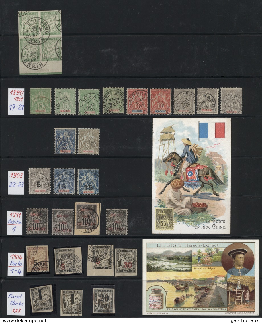 22574 Französisch-Indochina: 1870/1905 (ca.), Mint And Used Collection On Stockpages Comprising General Is - Lettres & Documents