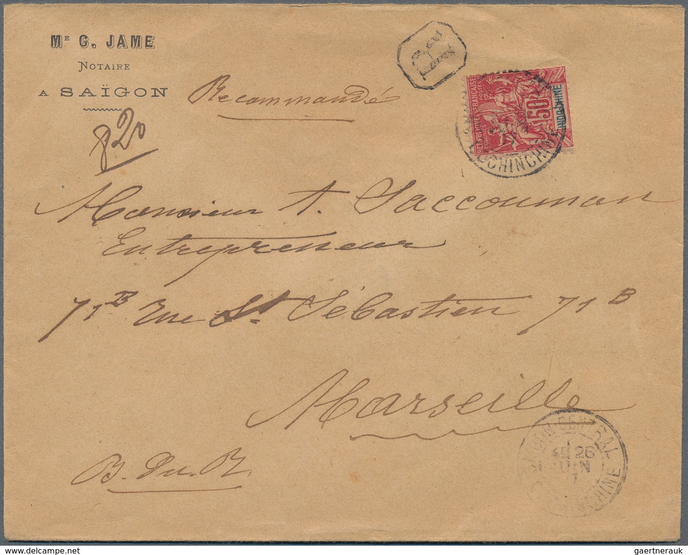 22575 Französisch-Indochina: 1875/1910 (ca.), Collection Of Apprx. 145 Covers/cards/stationeries, Comprisi - Lettres & Documents