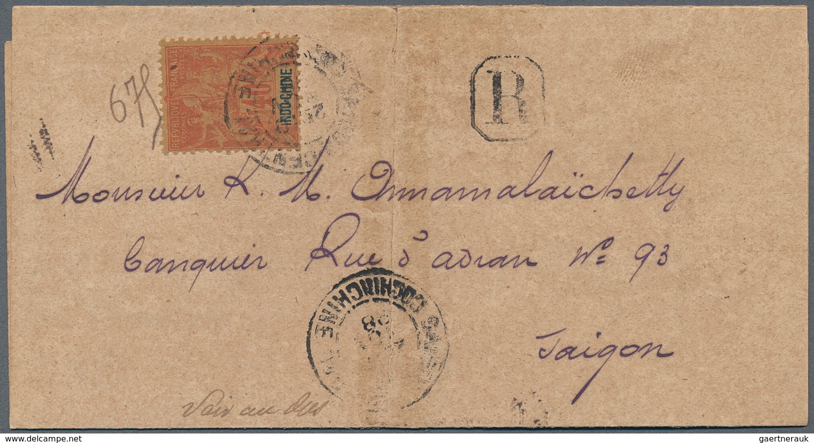 22575 Französisch-Indochina: 1875/1910 (ca.), Collection Of Apprx. 145 Covers/cards/stationeries, Comprisi - Lettres & Documents