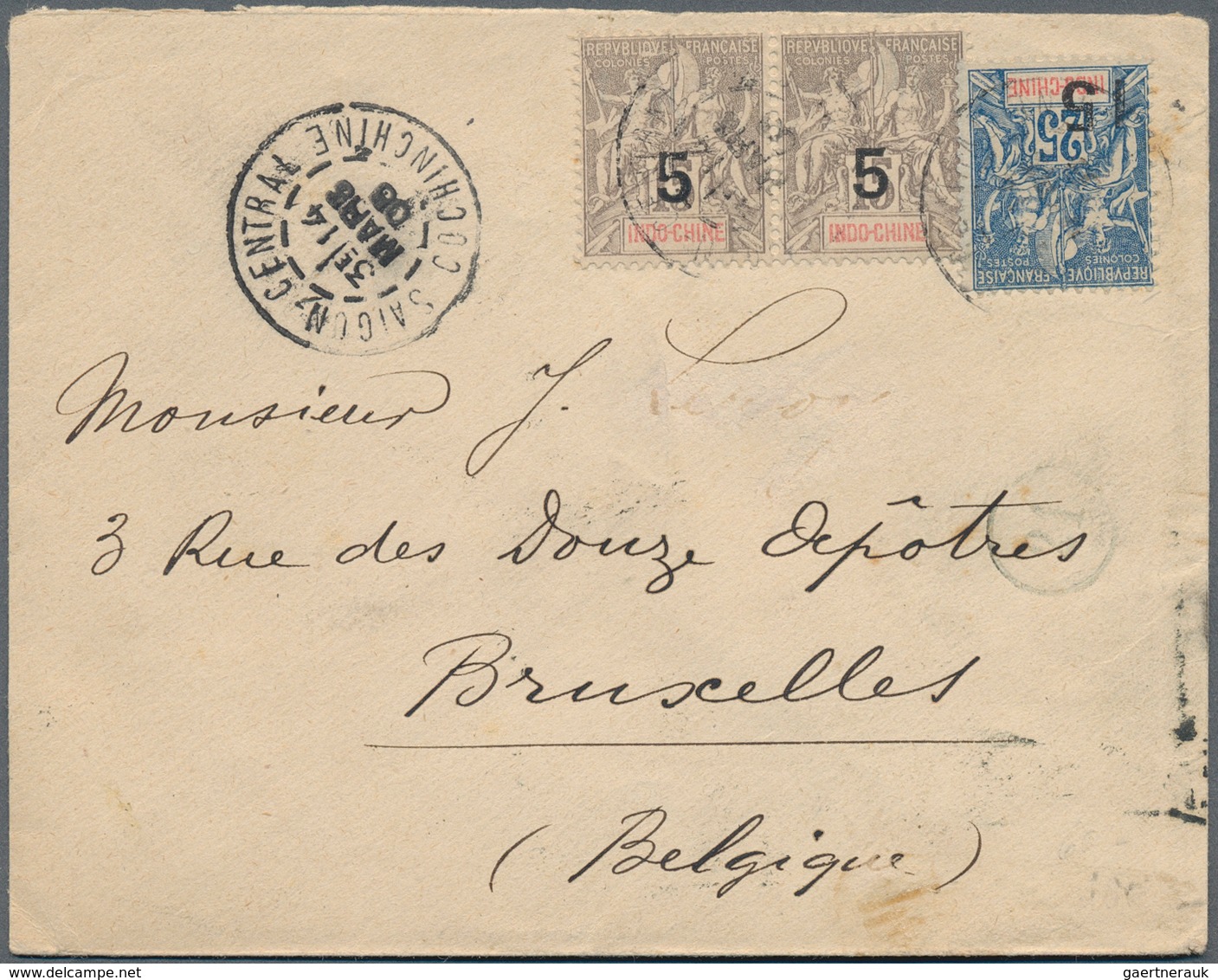 22575 Französisch-Indochina: 1875/1910 (ca.), collection of apprx. 145 covers/cards/stationeries, comprisi