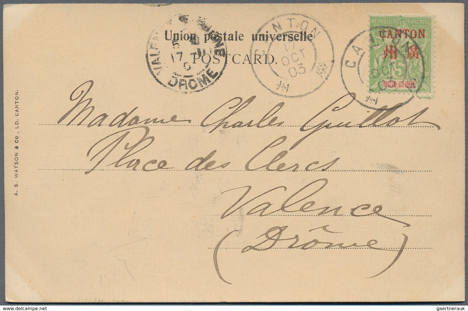 22581 Französisch-Indochina - Postämter in Südchina: 1902/1909, assortment of 32 covers/cards bearing fran