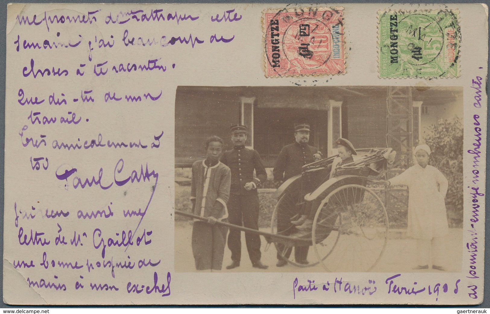 22581 Französisch-Indochina - Postämter in Südchina: 1902/1909, assortment of 32 covers/cards bearing fran