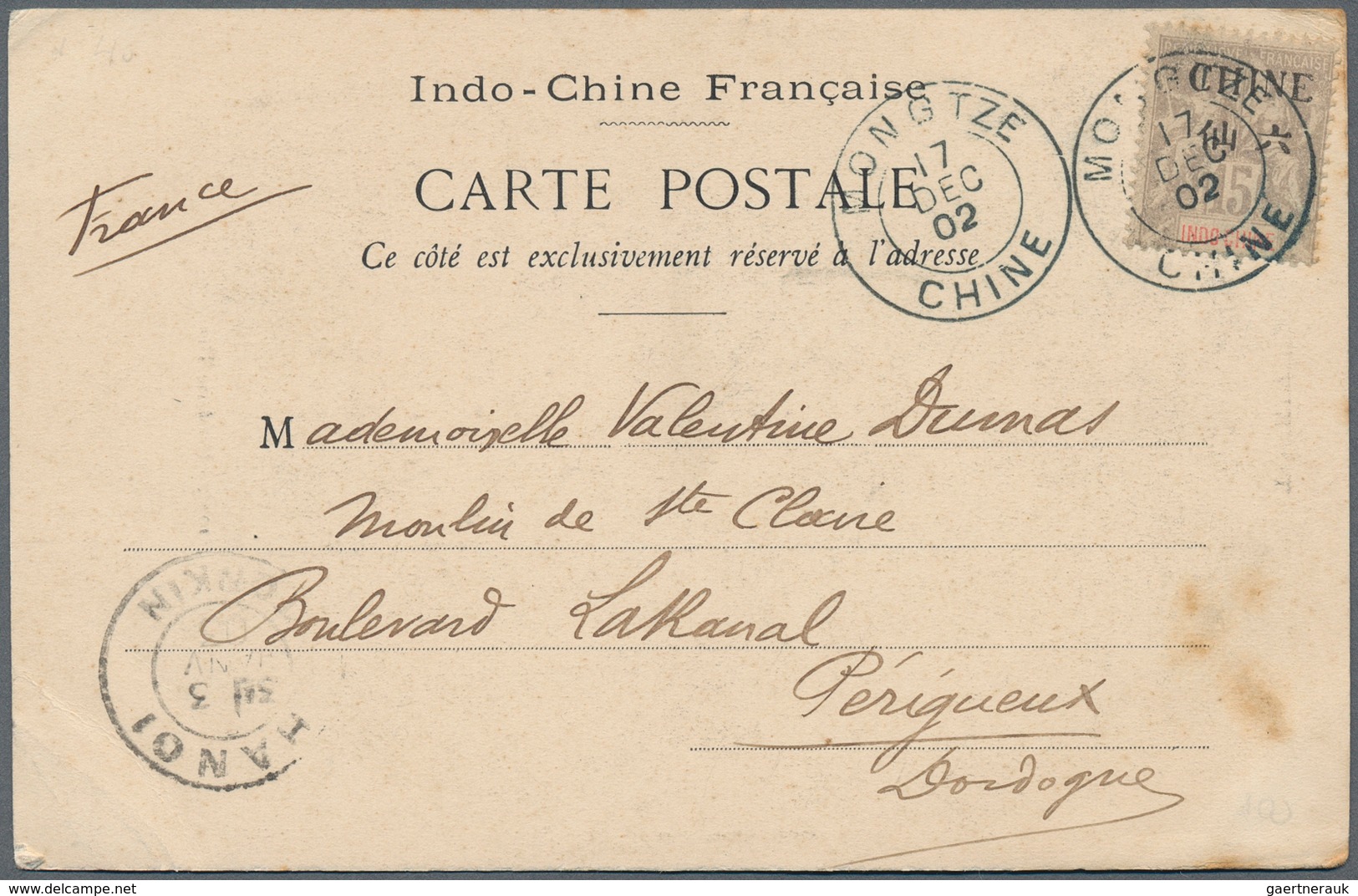 22581 Französisch-Indochina - Postämter in Südchina: 1902/1909, assortment of 32 covers/cards bearing fran