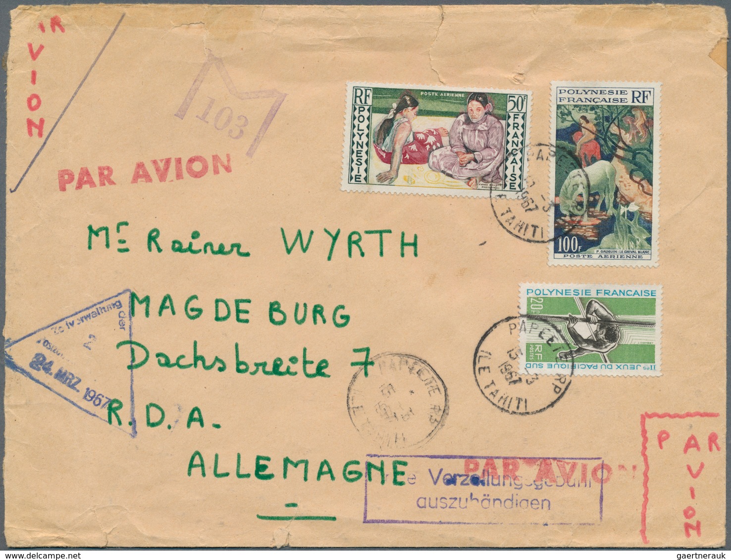 22588 Französisch-Polynesien: 1962/2000 (ca.), Accumulation Of Apprx. 170 Covers/cards With Many Attractiv - Lettres & Documents